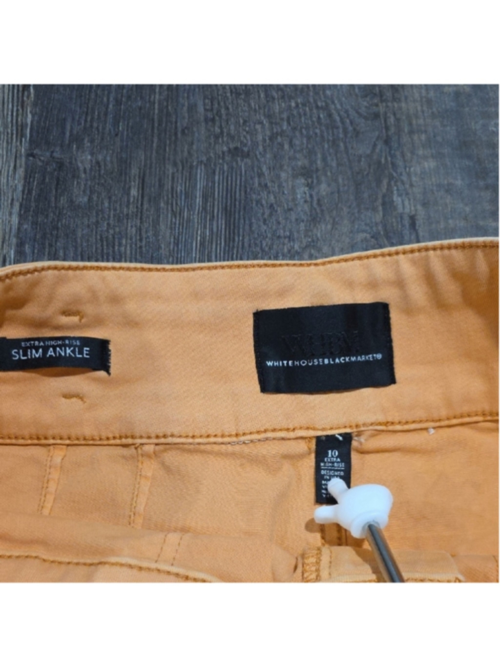 WHBM Jeans Women's Size 10 Pastel Orange Extra High Rise Slim Ankle - Picture 2 of 9